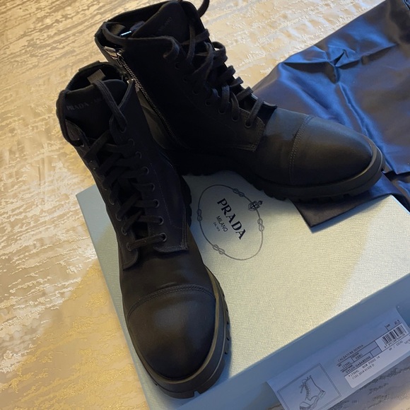 Prada Nylon Combat Boots - Picture 1 of 11